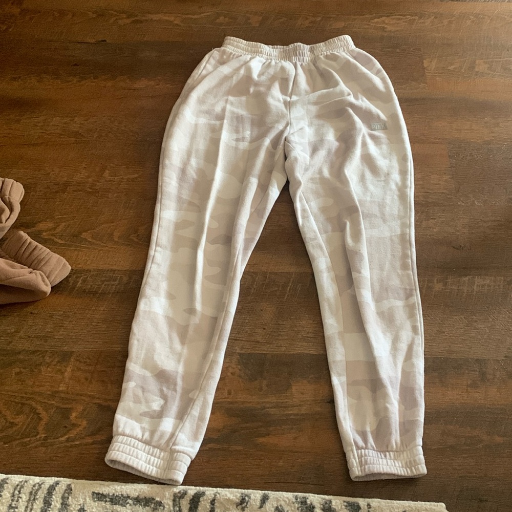 Victoria secret PINK white camo joggers